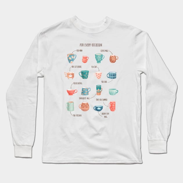 Mugs for every occasion Long Sleeve T-Shirt by Elena Amo